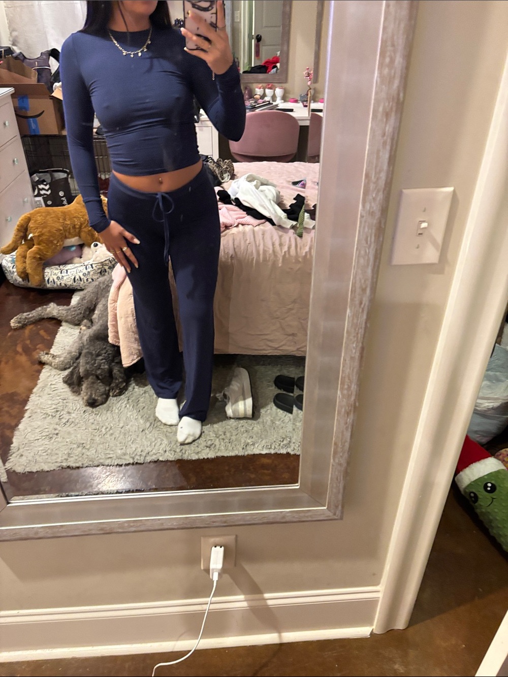 Women's Navy Lounge set buttery soft size s